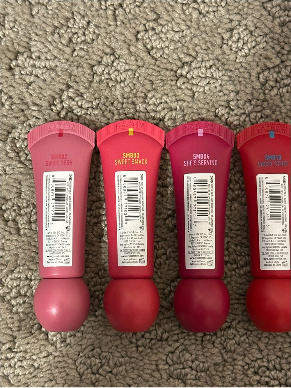 NYX Professional Makeup Smushy Lip Balm Lot - Multiple Shades (Pink to Brown) - Picture 5 of 7